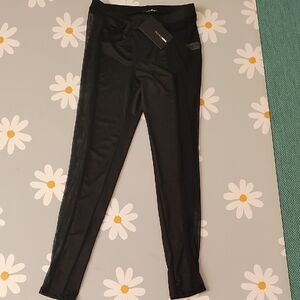 Fashion Nova Celena Mesh black leggings with tag.